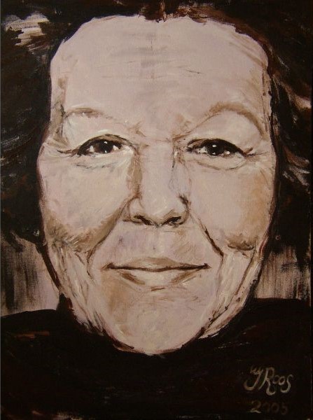 schilderij portret van koningin Beatrix 120x100cm