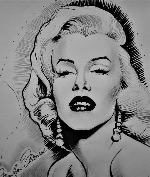 Schilderij van sekssymbool icoon Marilyn Monroe